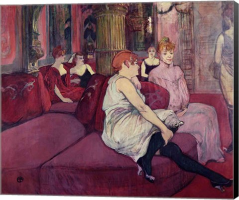 Framed In the Salon at the Rue des Moulins, 1894 Print