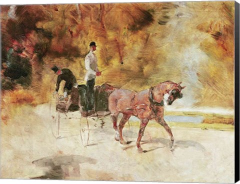 Framed Dog-Cart, 1880 Print
