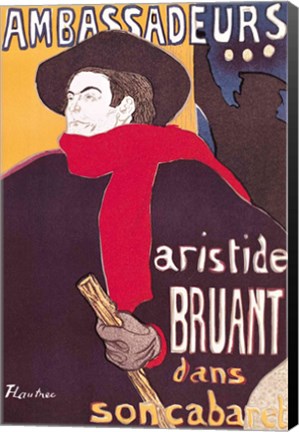 Framed Poster advertising Aristide Bruant Print