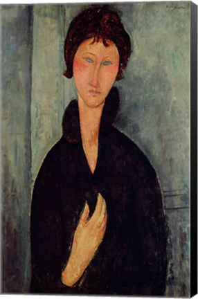 Framed Woman with Blue Eyes, c.1918 Print