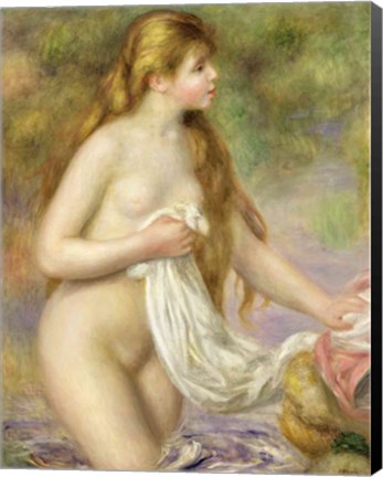 Framed Bather with long hair, c.1895 Print