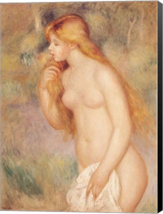 Framed Standing Bather, 1896 Print