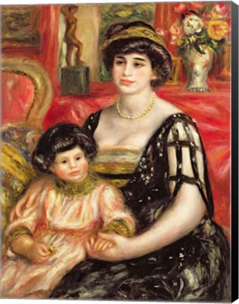 Framed Madame Josse Bernheim-Jeune and her Son Henry, 1910 Print