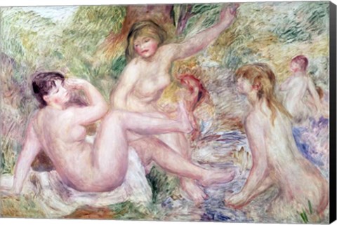 Framed Study for the Large Bathers, 1885-1901 Print