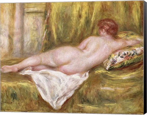 Framed Reclining Nude from the Back Print