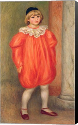 Framed Claude Renoir in a clown costume, 1909 Print