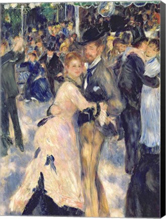 Framed Ball at the Moulin de la Galette, 1876 - close up Print