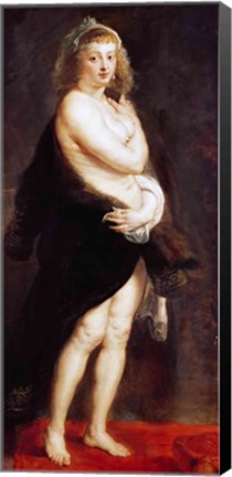 Framed Helena Fourment in a Fur Wrap, 1636-38 Print