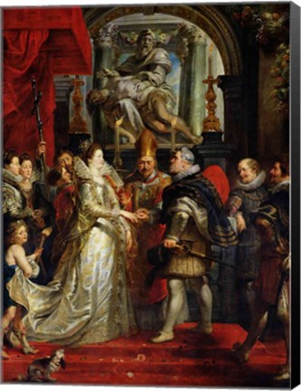 Framed Proxy Marriage of Marie de Medici Print