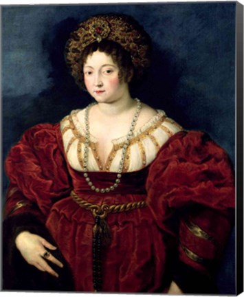 Framed Posthumous portrait of Isabella d&#39;Este Print