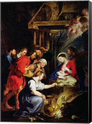 Framed Adoration of the Shepherds Print