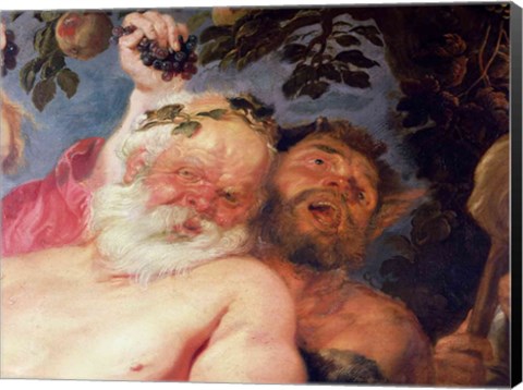 Framed Drunken Silenus Supported by Satyrs Print