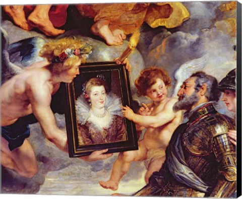 Framed Medici Cycle: Henri IV  Receiving the Portrait of Marie de Medici Print