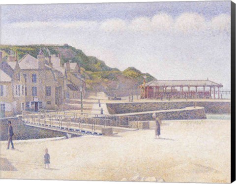 Framed Harbour and the Quays at Port-en-Bessin, 1888 Print