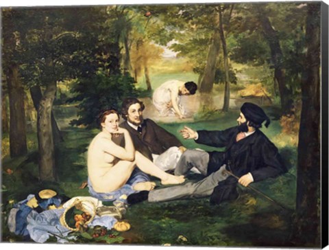 Framed Dejeuner sur l&#39;Herbe, 1863 Print