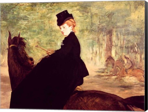 Framed Horsewoman, 1875 Print