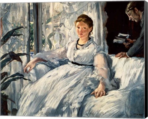 Framed Reading, 1865 Print