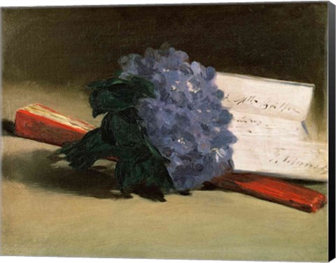 Framed Bouquet of Violets, 1872 Print