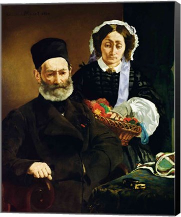 Framed Portrait of Monsieur and Madame Auguste Manet, 1860 Print