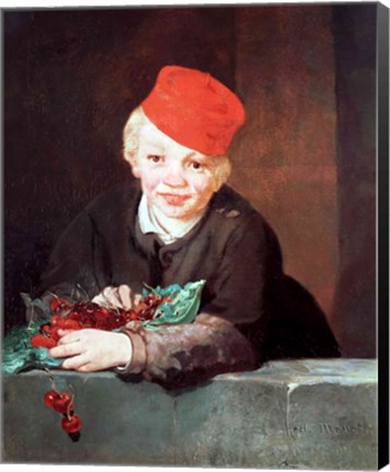 Framed Boy with the Cherries, 1859 Print