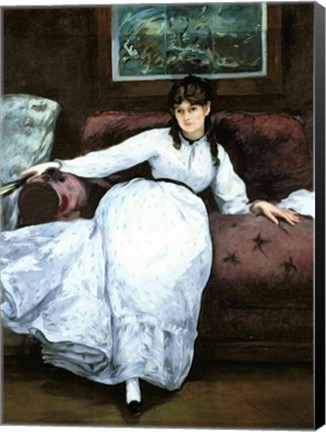 Framed Rest, portrait of Berthe Morisot Print