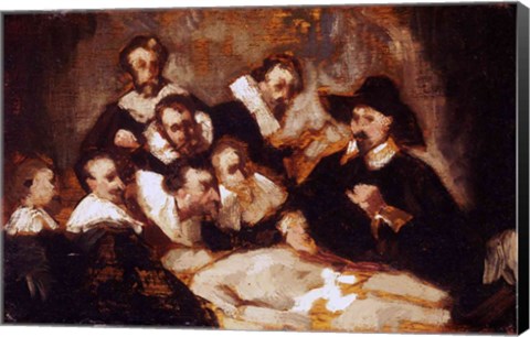 Framed Anatomy Lesson, after Rembrandt, c.1856 Print