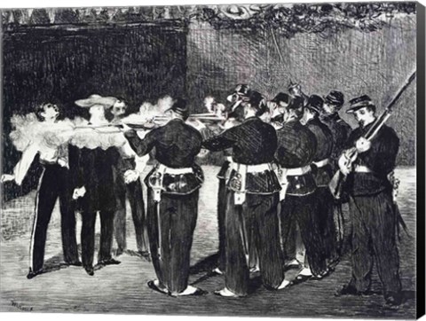 Framed Execution of Maximilian, 1868 Print