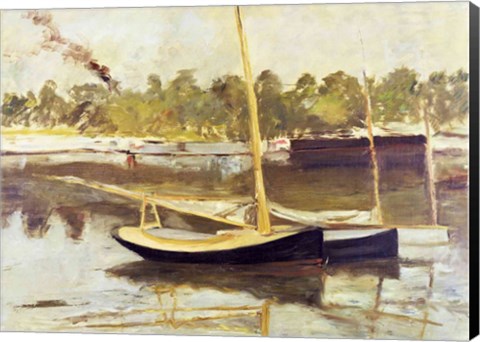 Framed Study of a boat at Argenteuil, 1874 Print