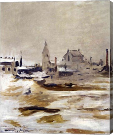 Framed Effect of Snow at Petit-Montrouge, 1870 Print