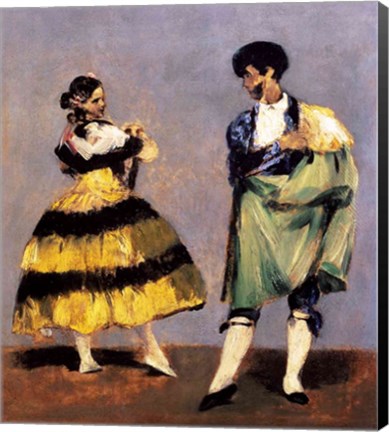 Framed Spanish Dancers, 1879 Print