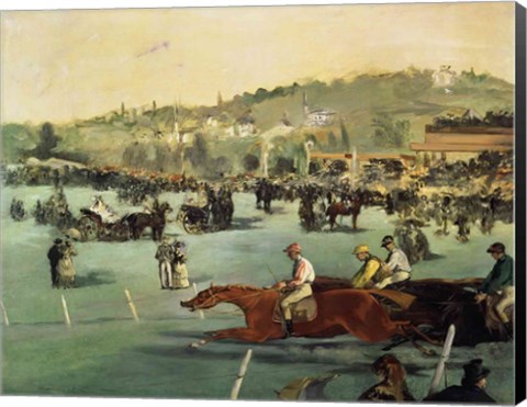 Framed Horse Racing, 1872 Print