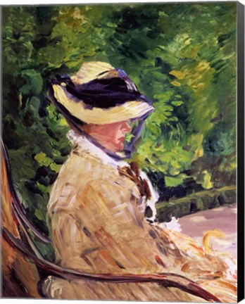 Framed Madame Manet at Bellevue Print