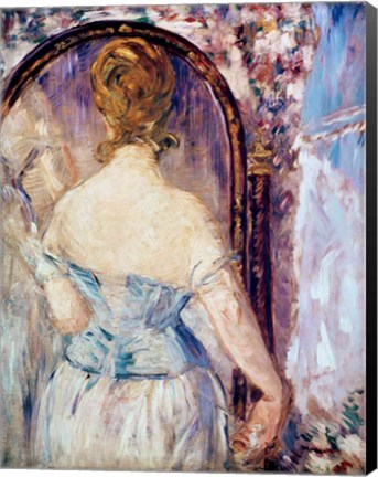 Framed Woman Before a Mirror Print