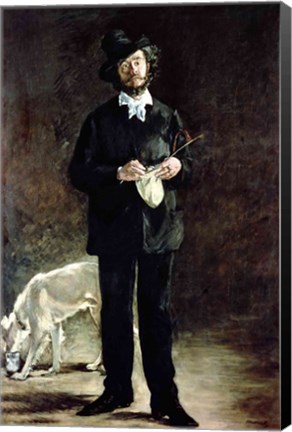 Framed Portrait of Gilbert Marcellin Desboutin, 1875 Print