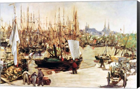 Framed Port of Bordeaux, 1871 Print