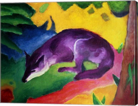 Framed Blue Fox, 1911 Print