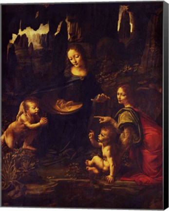 Framed Madonna of the Rocks, c.1478 Print