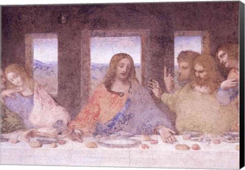 Framed Last Supper, (post restoration) D Print