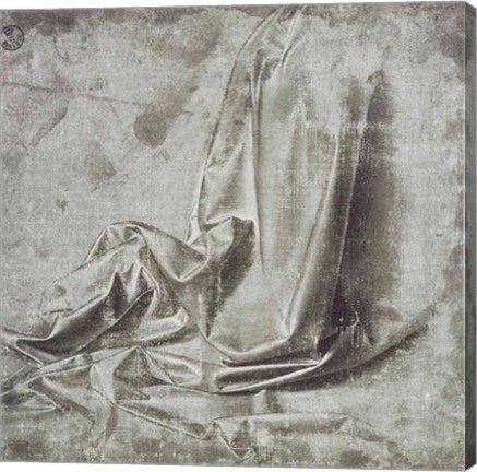 Framed Drapery study for a kneeling figure in Profil Perdu Print