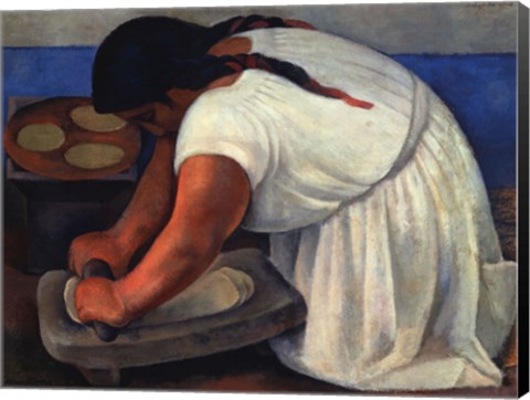 Framed Grinder (la molendera), 1926 Print