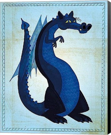 Framed Blue Dragon Print