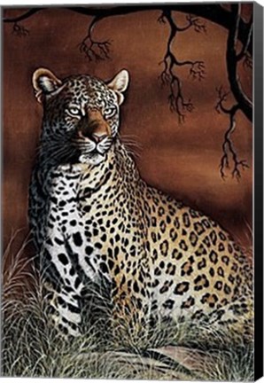 Framed Sitting Leopard Print