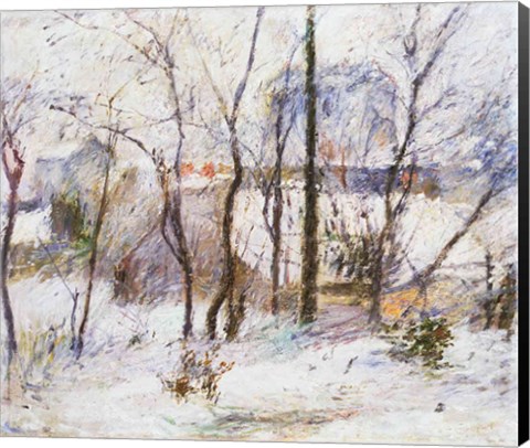 Framed Garden under Snow, 1879 Print