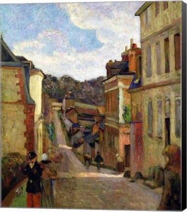 Framed Suburban Street, 1884 Print