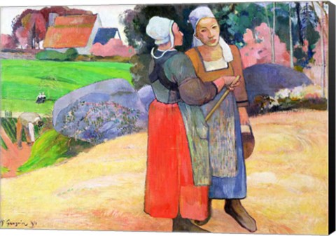 Framed Breton Peasants, 1894 Print