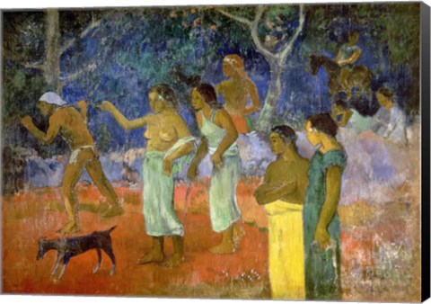 Framed Scene from Tahitian Life, 1896 Print