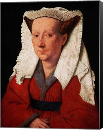 Framed Portrait of Margaret van Eyck, 1439 Print