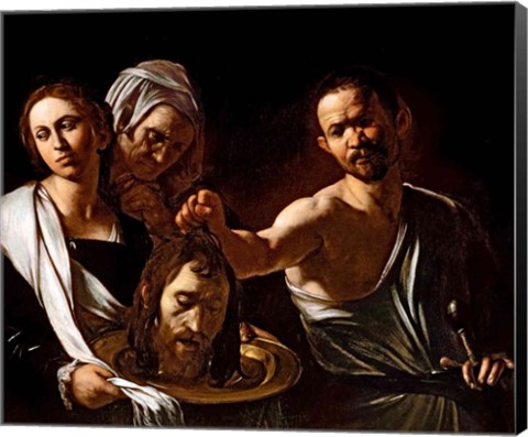 Framed Salome Receives the Head of Saint John the Baptist, 1607-10 Print