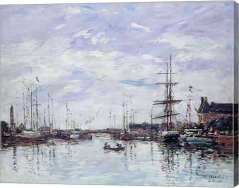 Framed Deauville, the Dock, 1892 Print