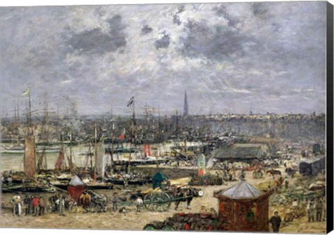 Framed Port of Bordeaux, 1874 Print